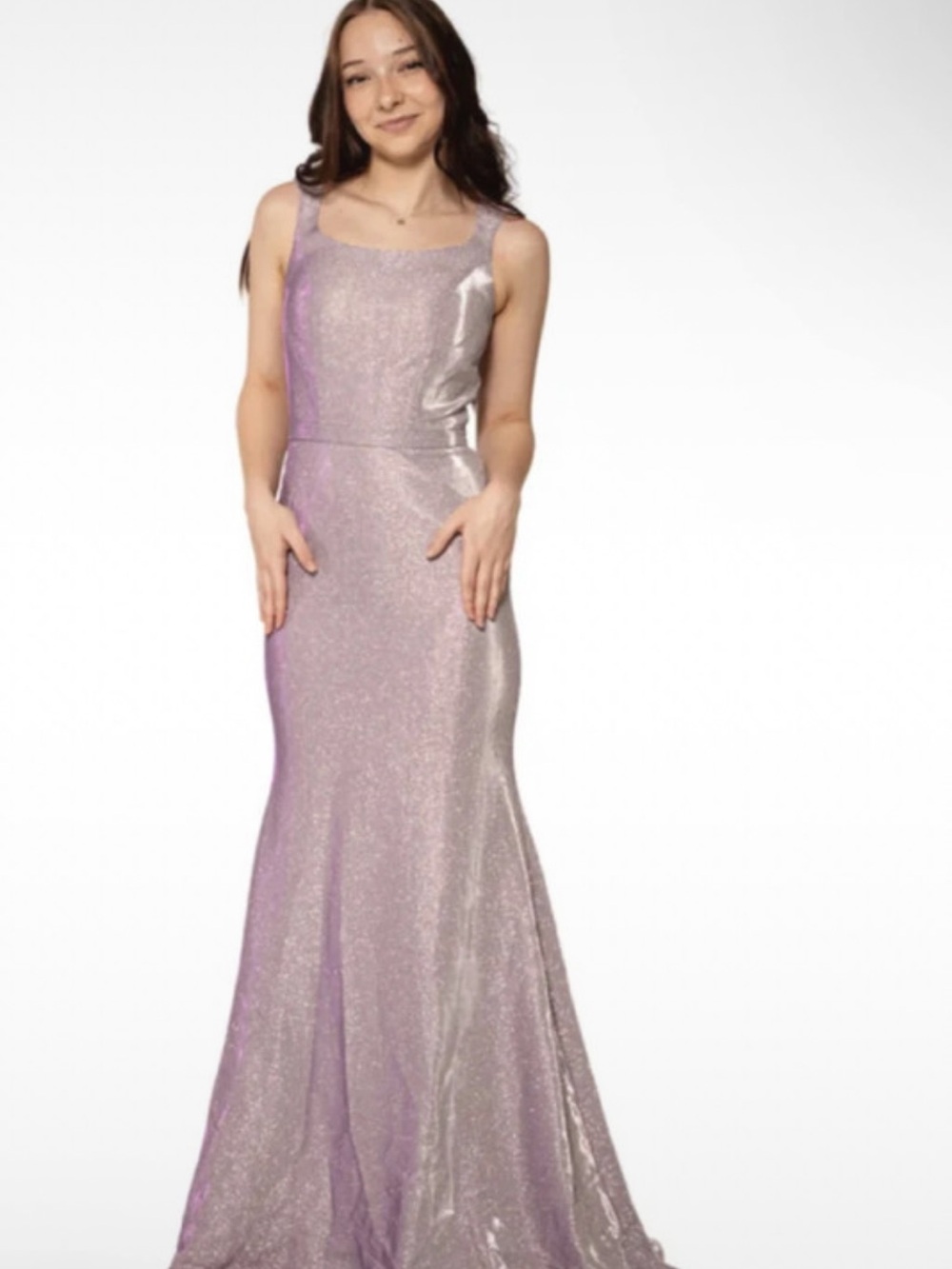 madison james Sparkling Lilac Square Neck Evening Gown pageant prom